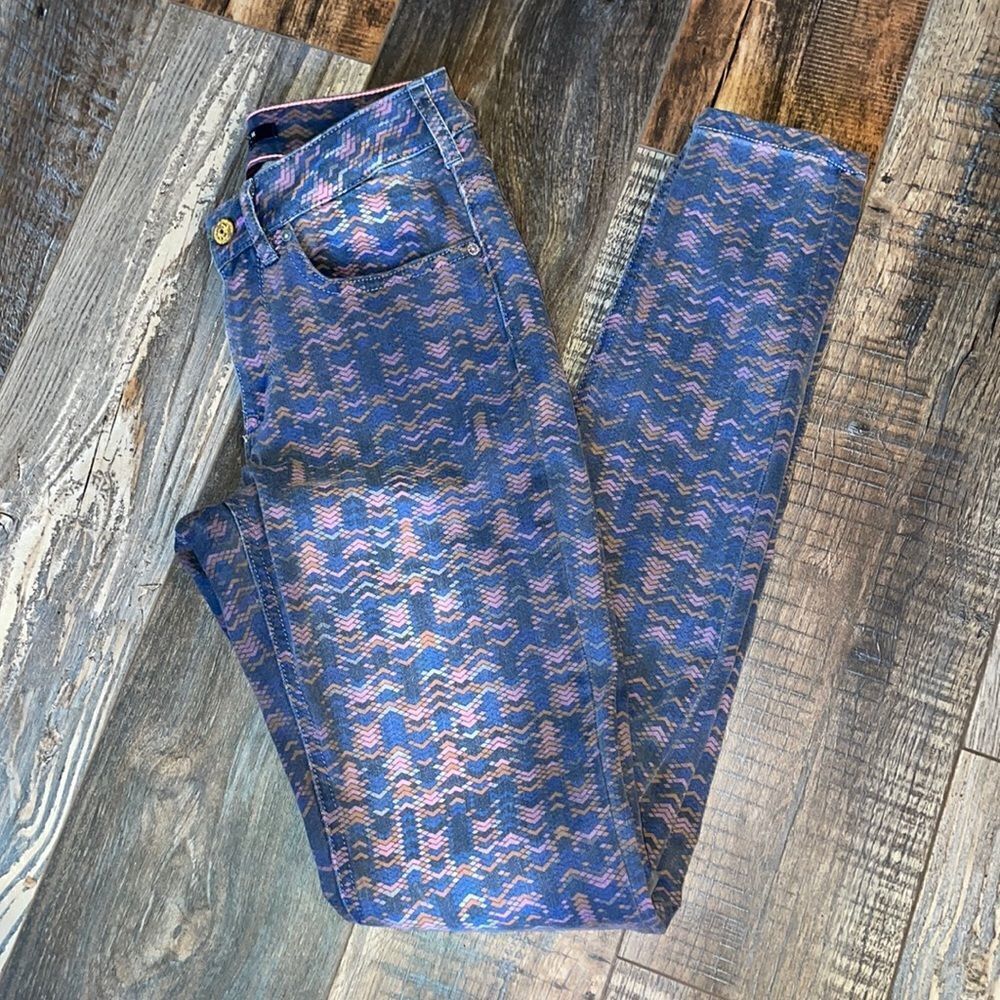 Maison Scotch La Bohemienne Mid Rise Skinny Geometric print jeans